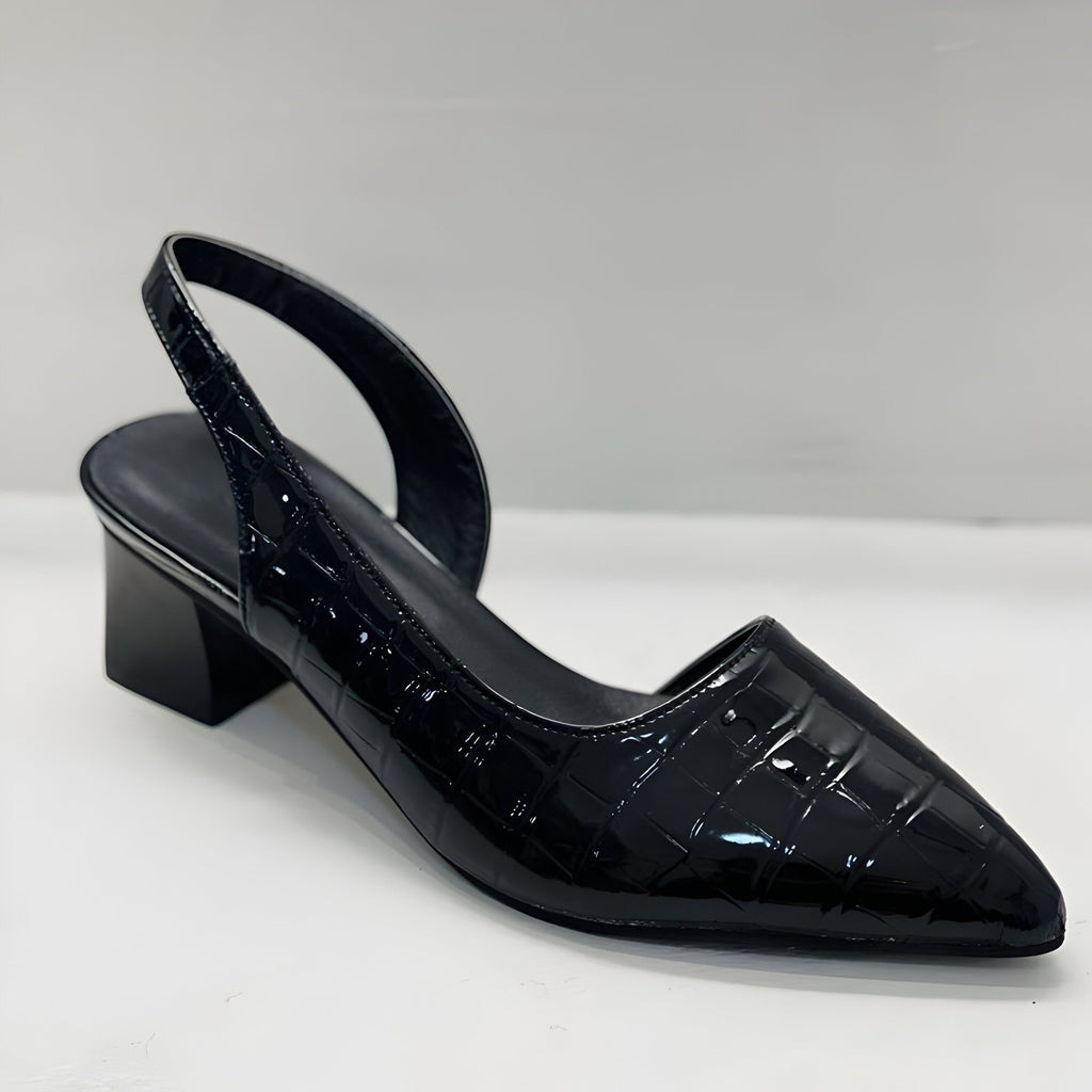Black Flats for Women – Pointed Toe Slingback | Structured Design & Low Heel 3