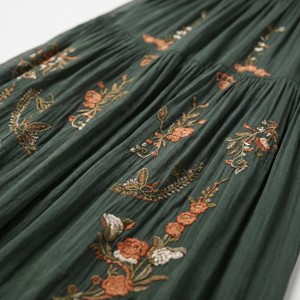 Bohema - Button-Front Maxi Dress For Woman