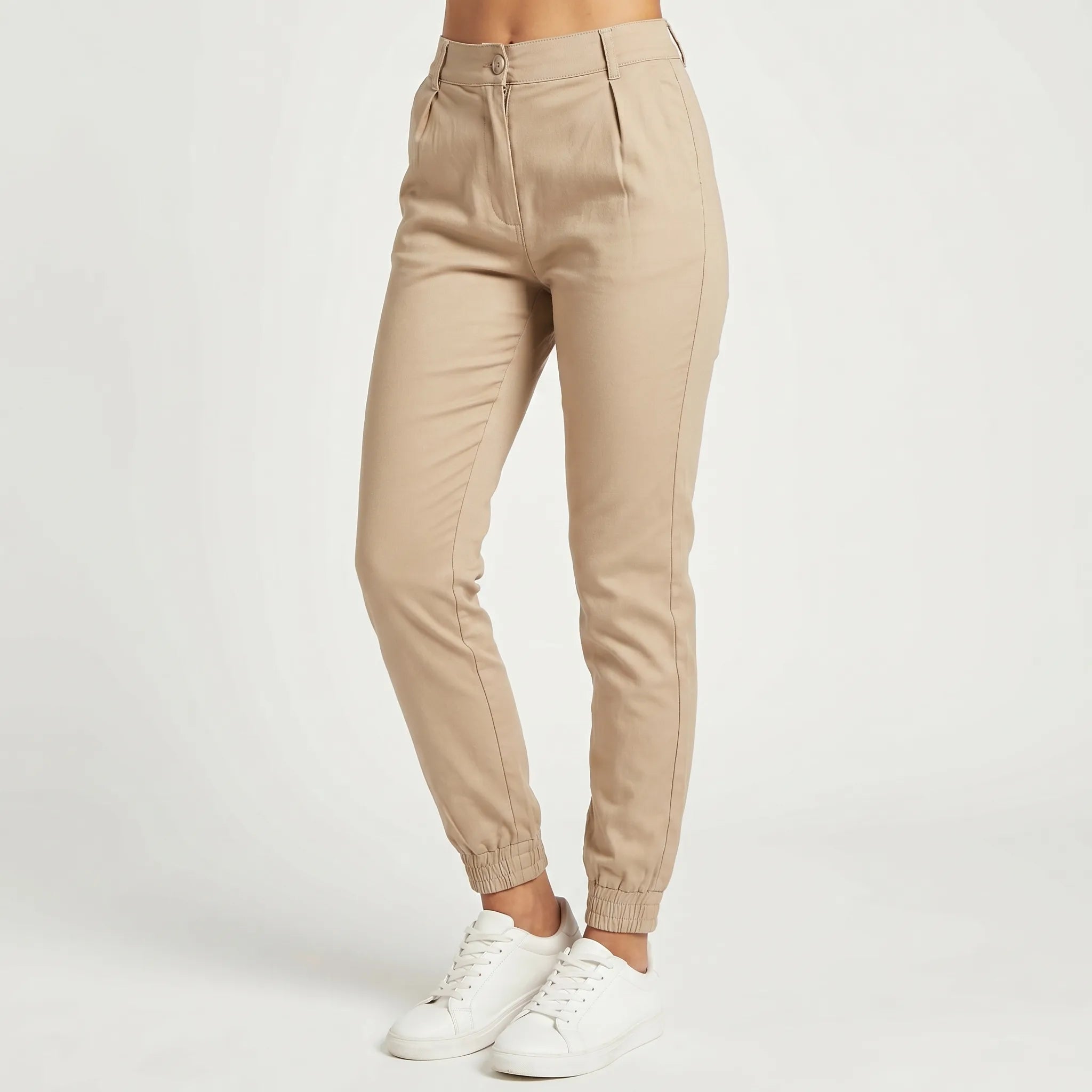 Chino Pants for Women – Hybrid Fit with Elasticated Ankles | Soft Fabric & Structured Silhouette 4
