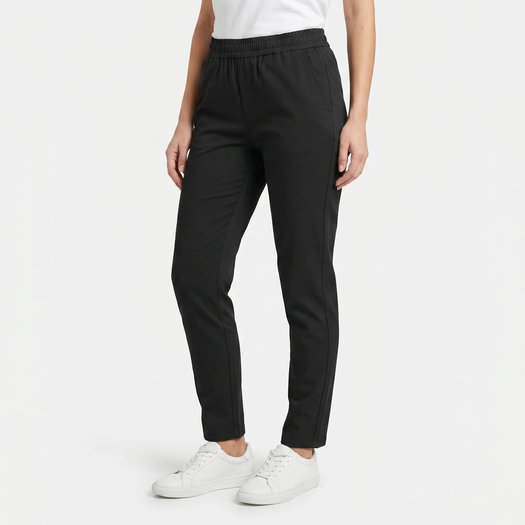 Chino Pants for Women – Relaxed Fit Elastic Waist | Tapered Cut & Side Pockets 3