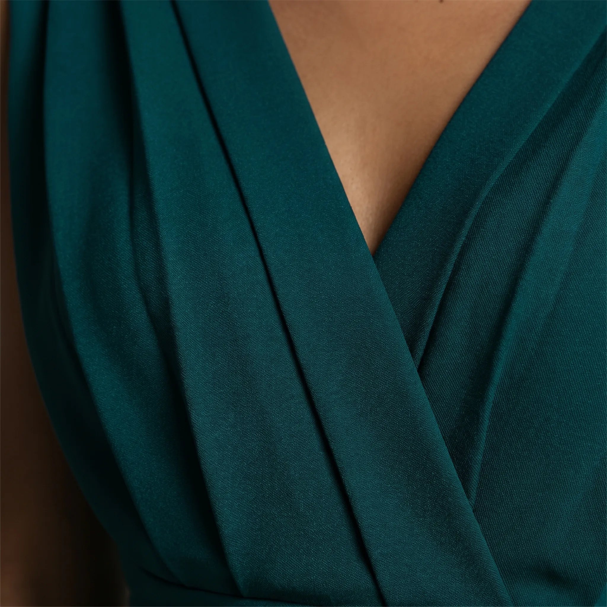 Cocktail Dress for Women – Fitted Crossover V-Neck | Pleated Midi Style 3