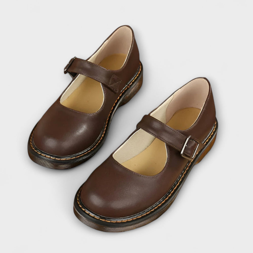 Mary Jane Shoes for Women – Buckle Strap Rounded Toe | Flat Sole Comfort 0