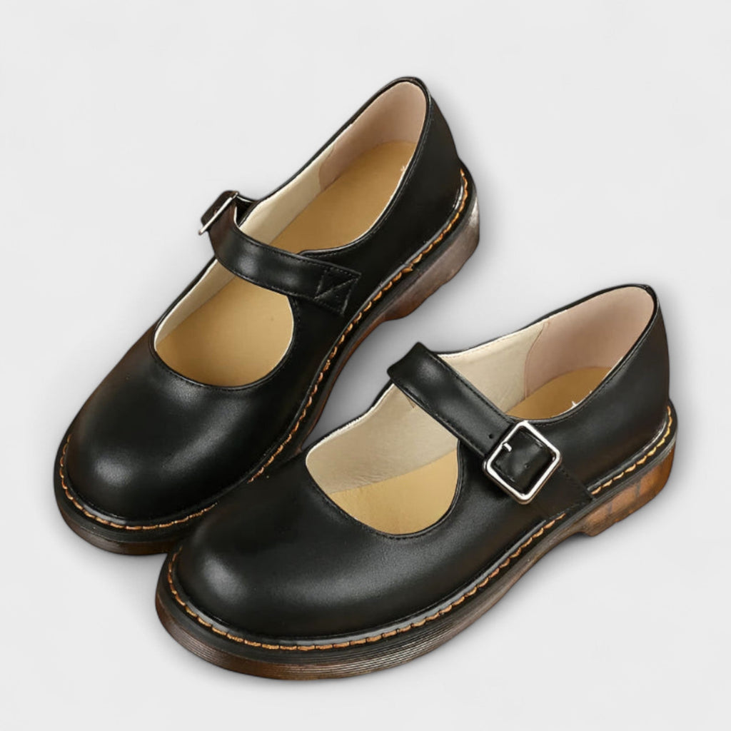 Mary Jane Shoes for Women – Buckle Strap Rounded Toe | Flat Sole Comfort 1