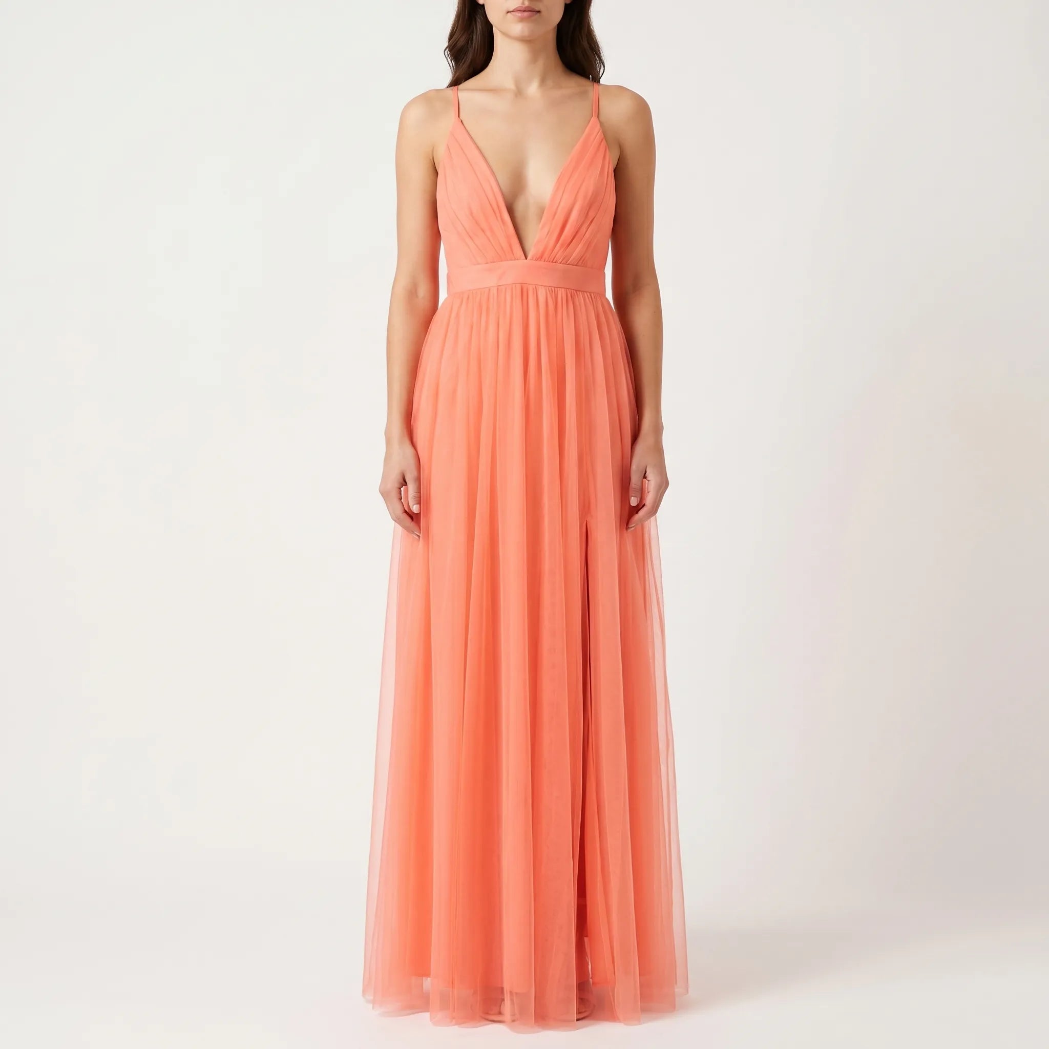 Maxi Dress for Women – Flowing Silhouette | Adjustable Straps & V-Neck 0