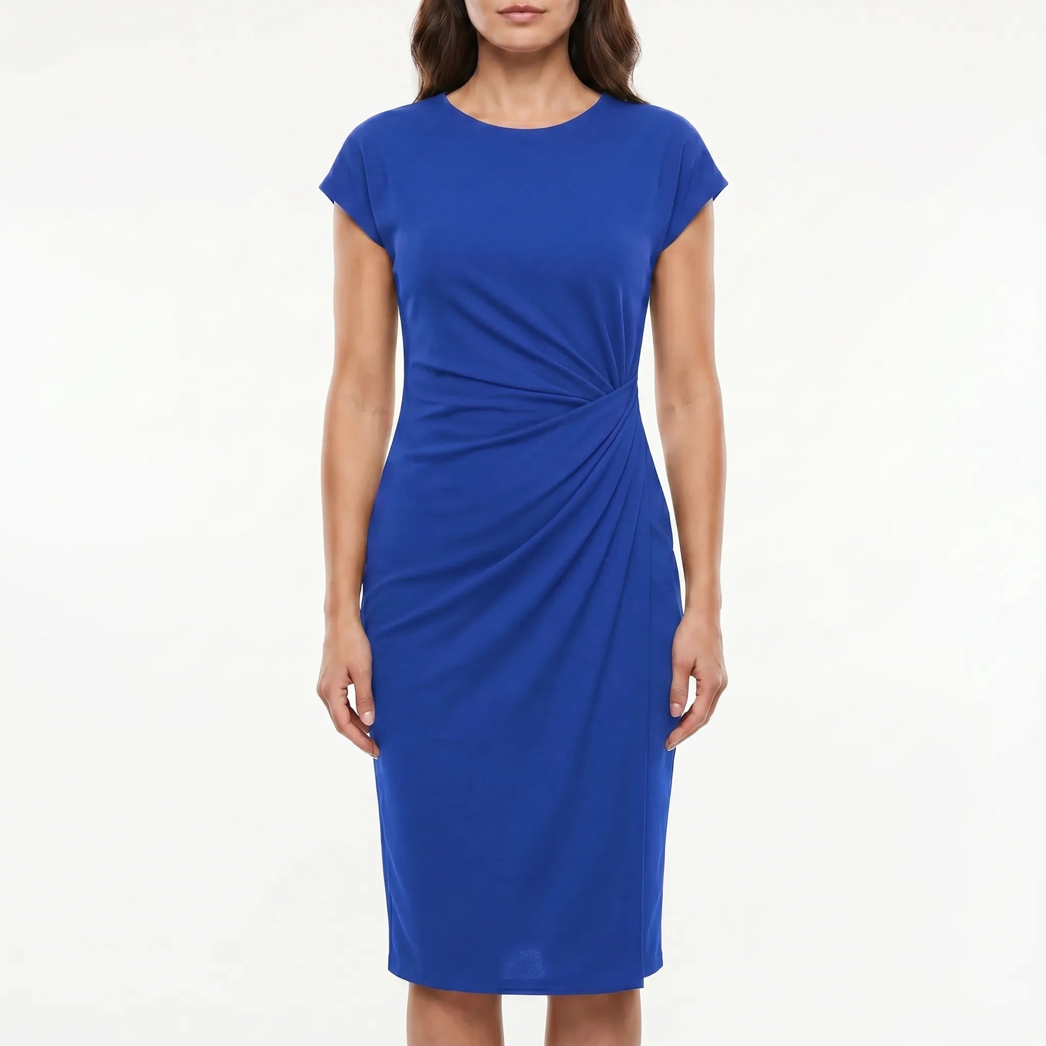 Midi Dress for Women – Ruched Side Detail | Flowy Silhouette & Lightweight Fabric 6