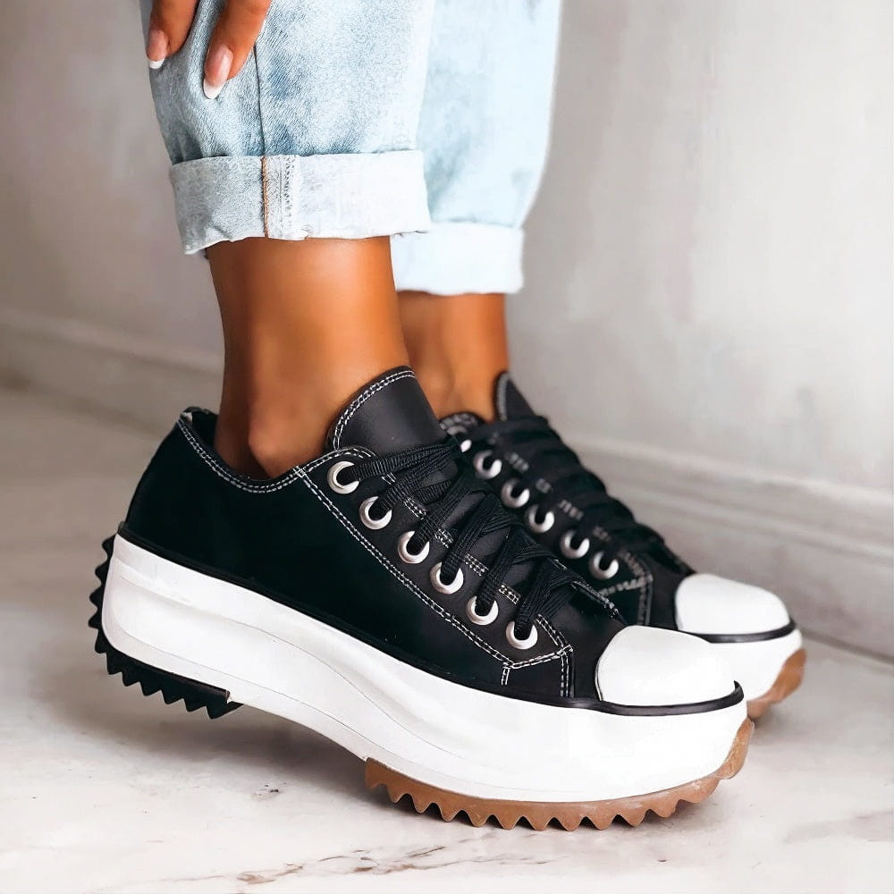 Sneakers for Women – Low Cut Lace-Up | Orthopedic Design & Thick Outsole 0