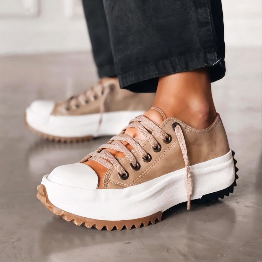 Sneakers for Women – Low Cut Lace-Up | Orthopedic Design & Thick Outsole 1