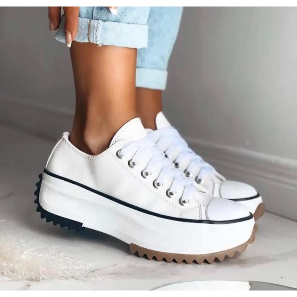 Sneakers for Women – Low Cut Lace-Up | Orthopedic Design & Thick Outsole 4