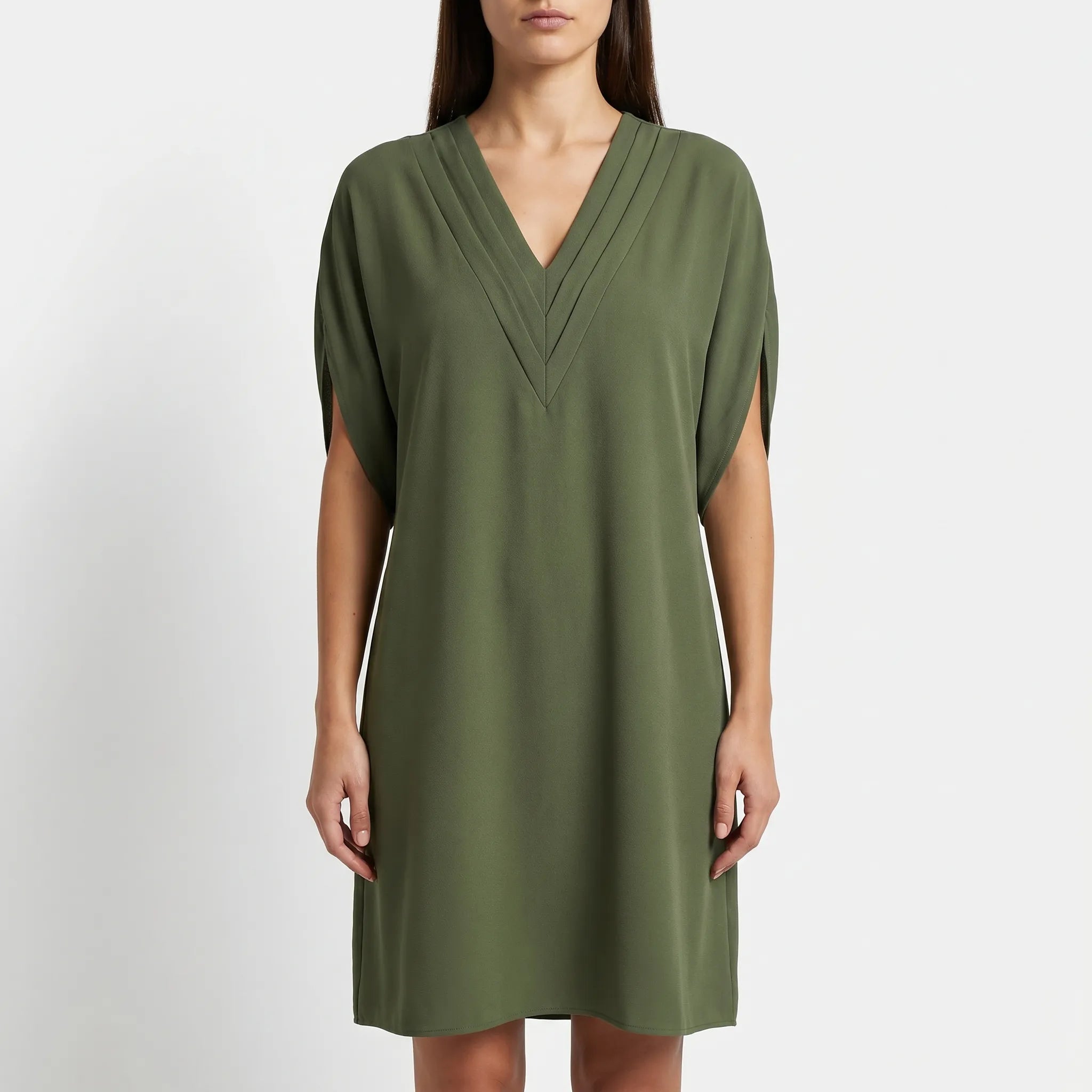 Summer Dresses for Women – V-Neck Slit Sleeves | Loose Fit & Fluid Silhouette 1
