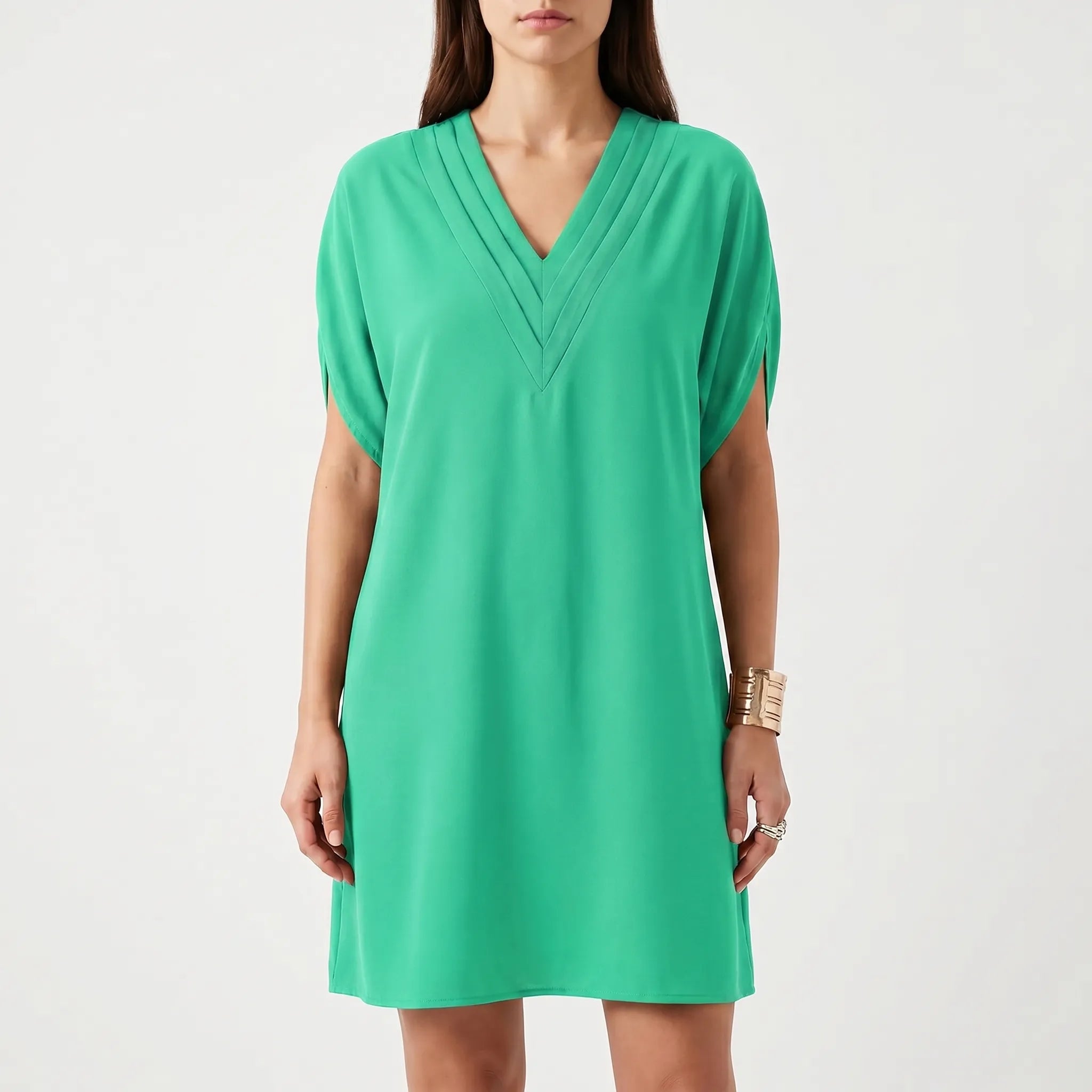 Summer Dresses for Women – V-Neck Slit Sleeves | Loose Fit & Fluid Silhouette 7