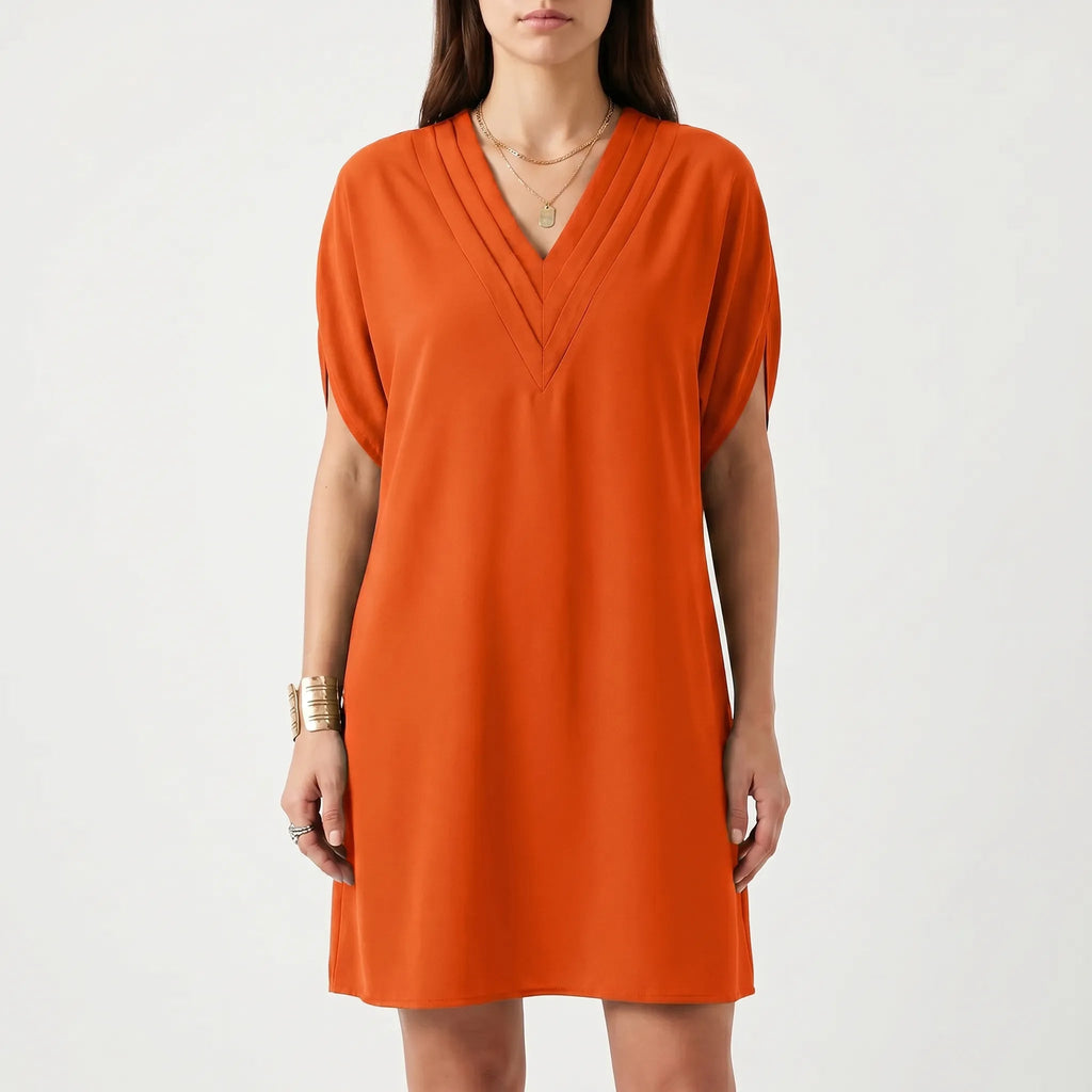 Summer Dresses for Women – V-Neck Slit Sleeves | Loose Fit & Fluid Silhouette 8