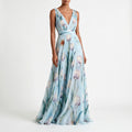Tulira - Floor-Length Floral Dress For Woman