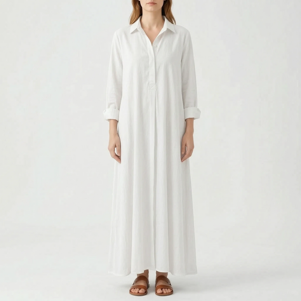 Vellora - Long Sleeve Maxi Dress For Woman