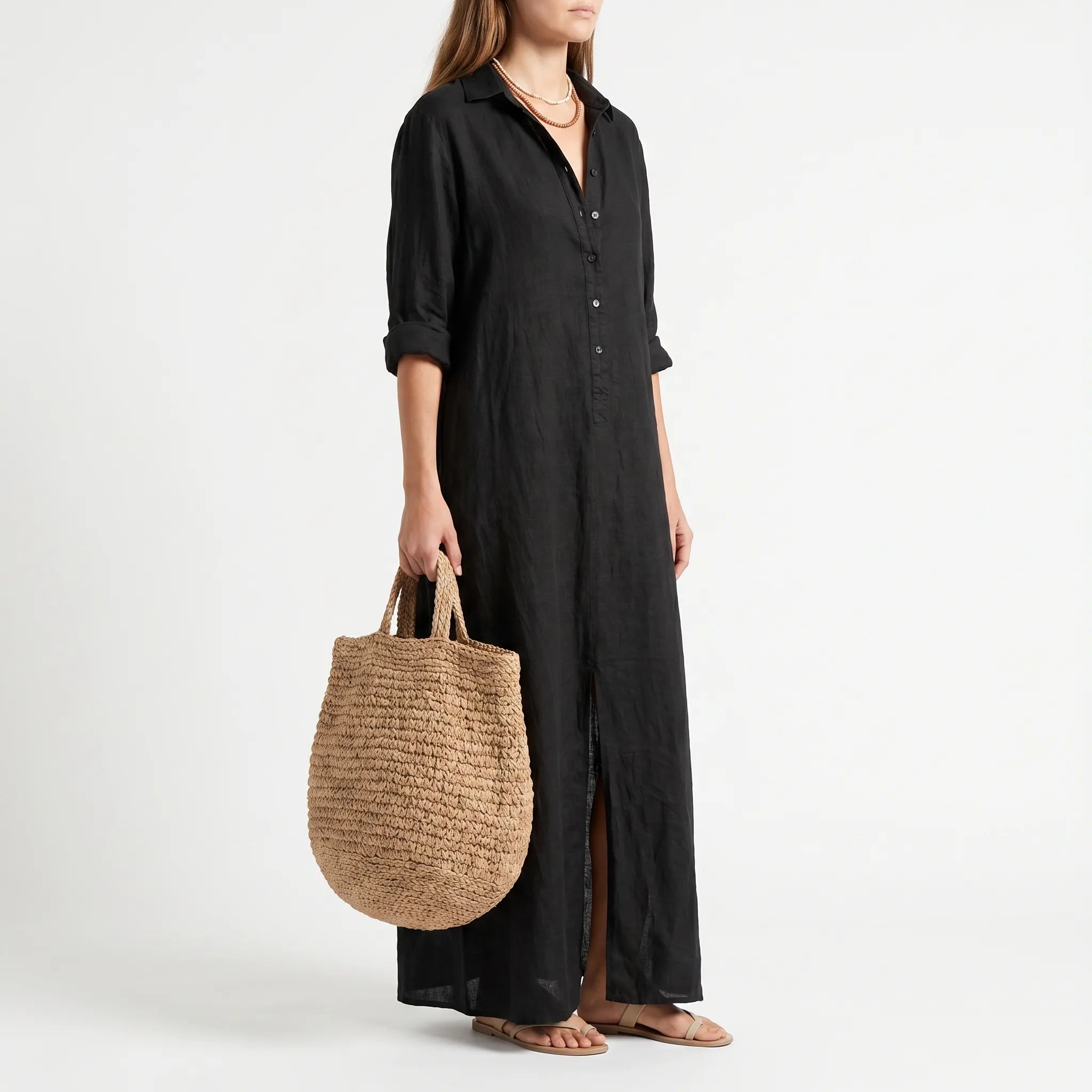 Vellora - Long Sleeve Maxi Dress For Woman