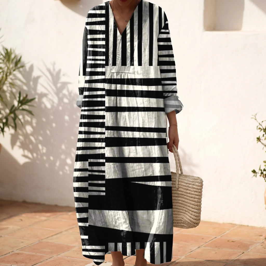 Verossa - Long Sleeve Maxi Dress For Woman