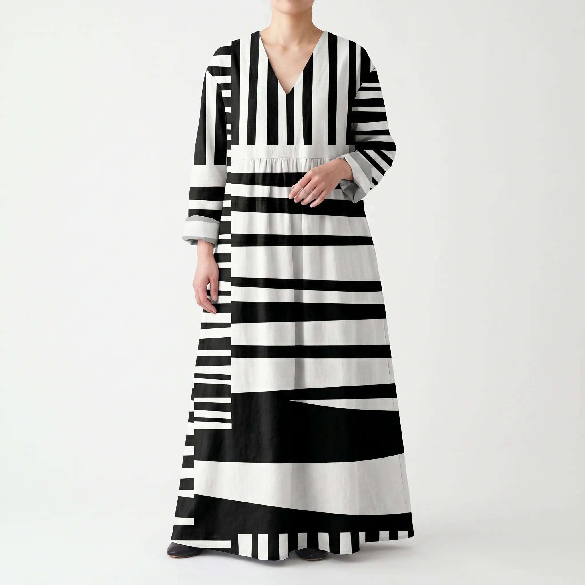 Verossa - Long Sleeve Maxi Dress For Woman