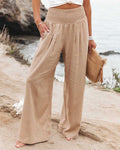 Wide Leg Pants for Women – Elastic Waist Full-Length | Side Pockets &amp; Relaxed Fit 0