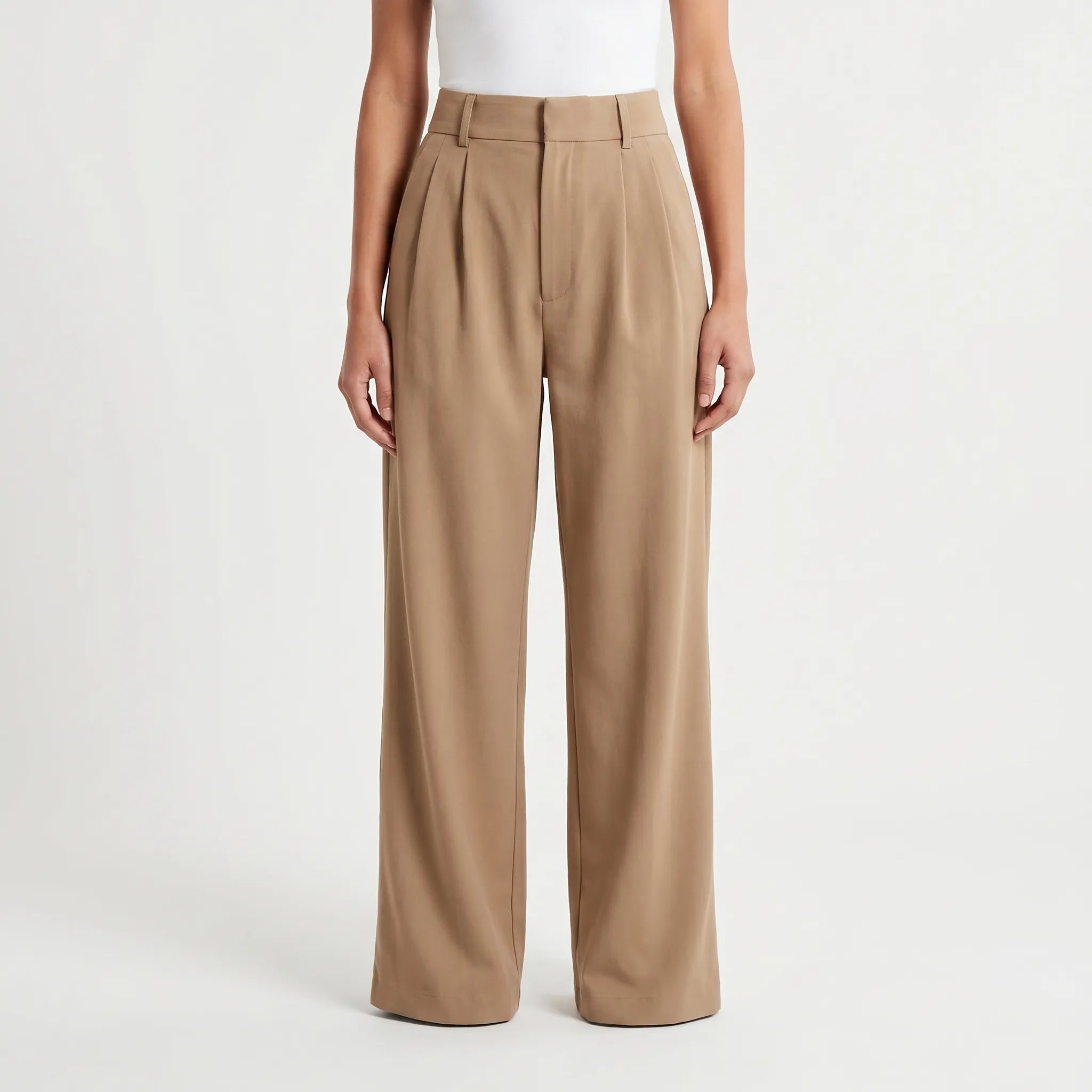 Wide Leg Pants for Women – High Waist Flared Cut | Elegant Pleats & Fluid Fit 0