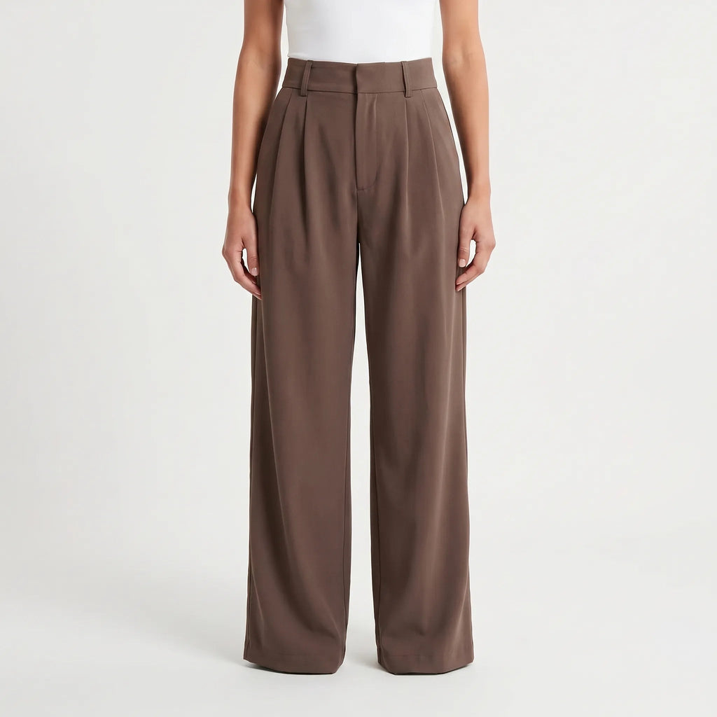 Wide Leg Pants for Women – High Waist Flared Cut | Elegant Pleats & Fluid Fit 7