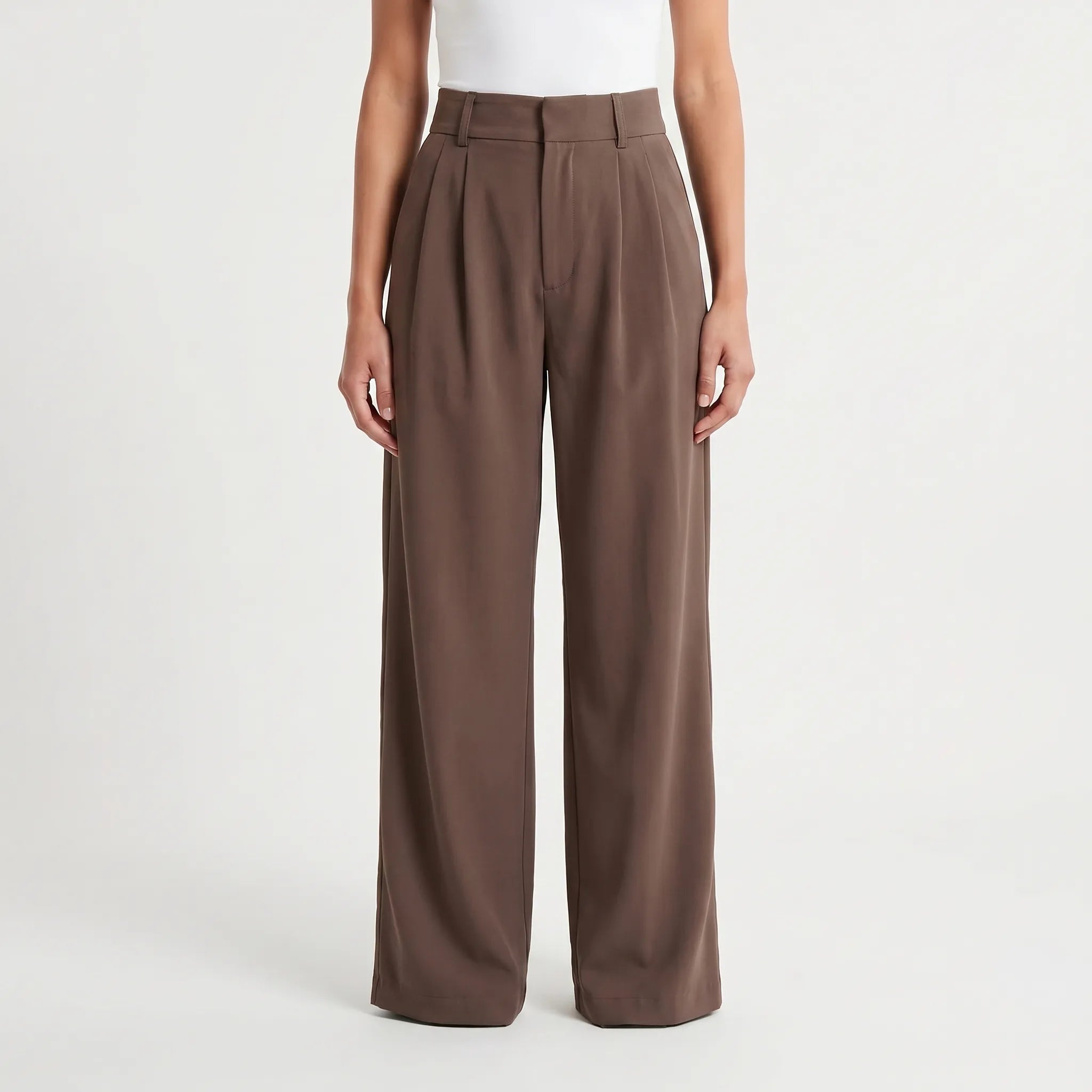Wide Leg Pants for Women – High Waist Flared Cut | Elegant Pleats & Fluid Fit 7