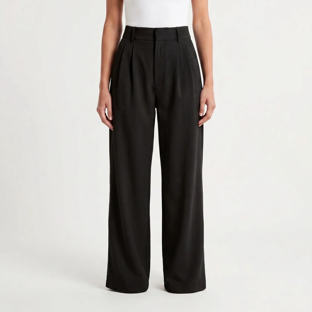 Wide Leg Pants for Women – High Waist Flared Cut | Elegant Pleats & Fluid Fit 8