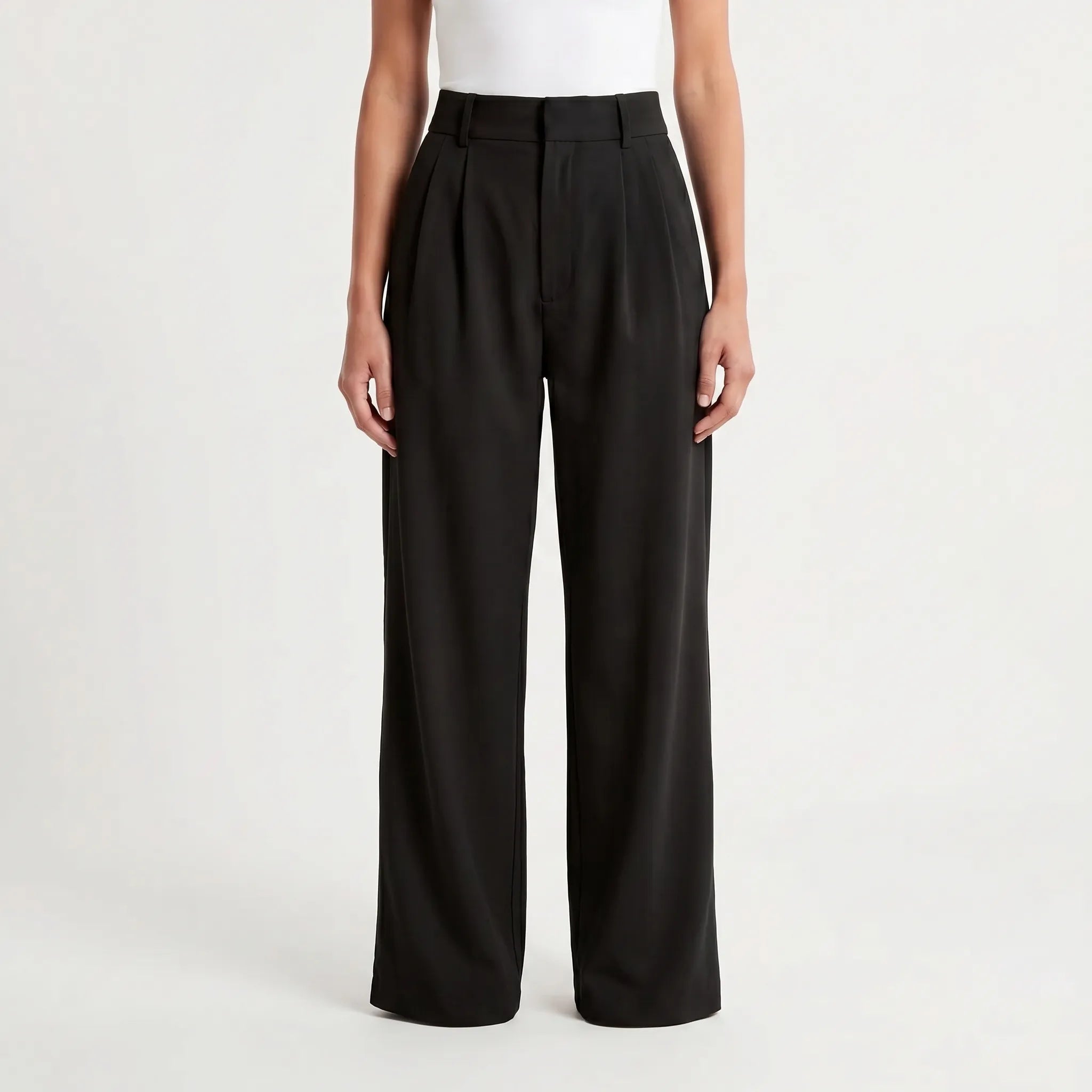 Wide Leg Pants for Women – High Waist Flared Cut | Elegant Pleats & Fluid Fit 8