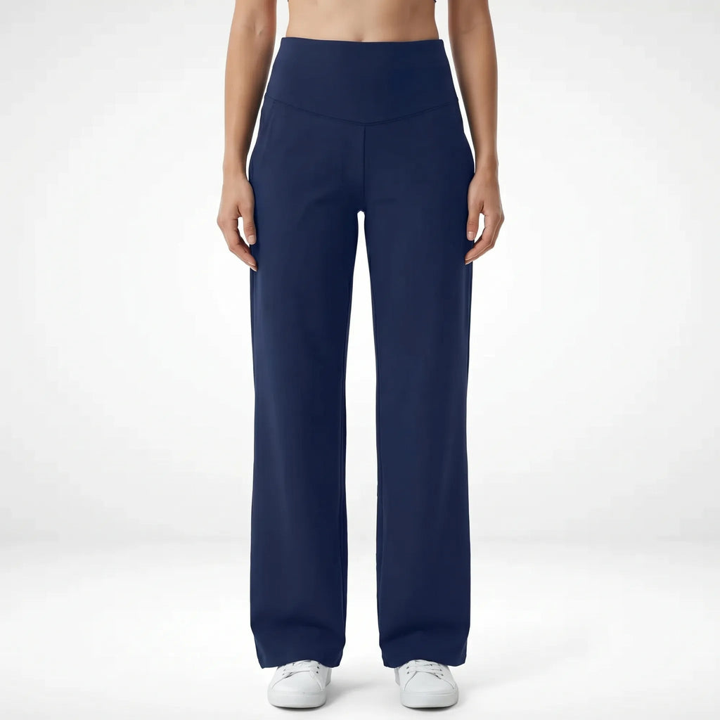 Wide Leg Pants for Women – High Waist Flared | Fluid Fabric & Pockets 1