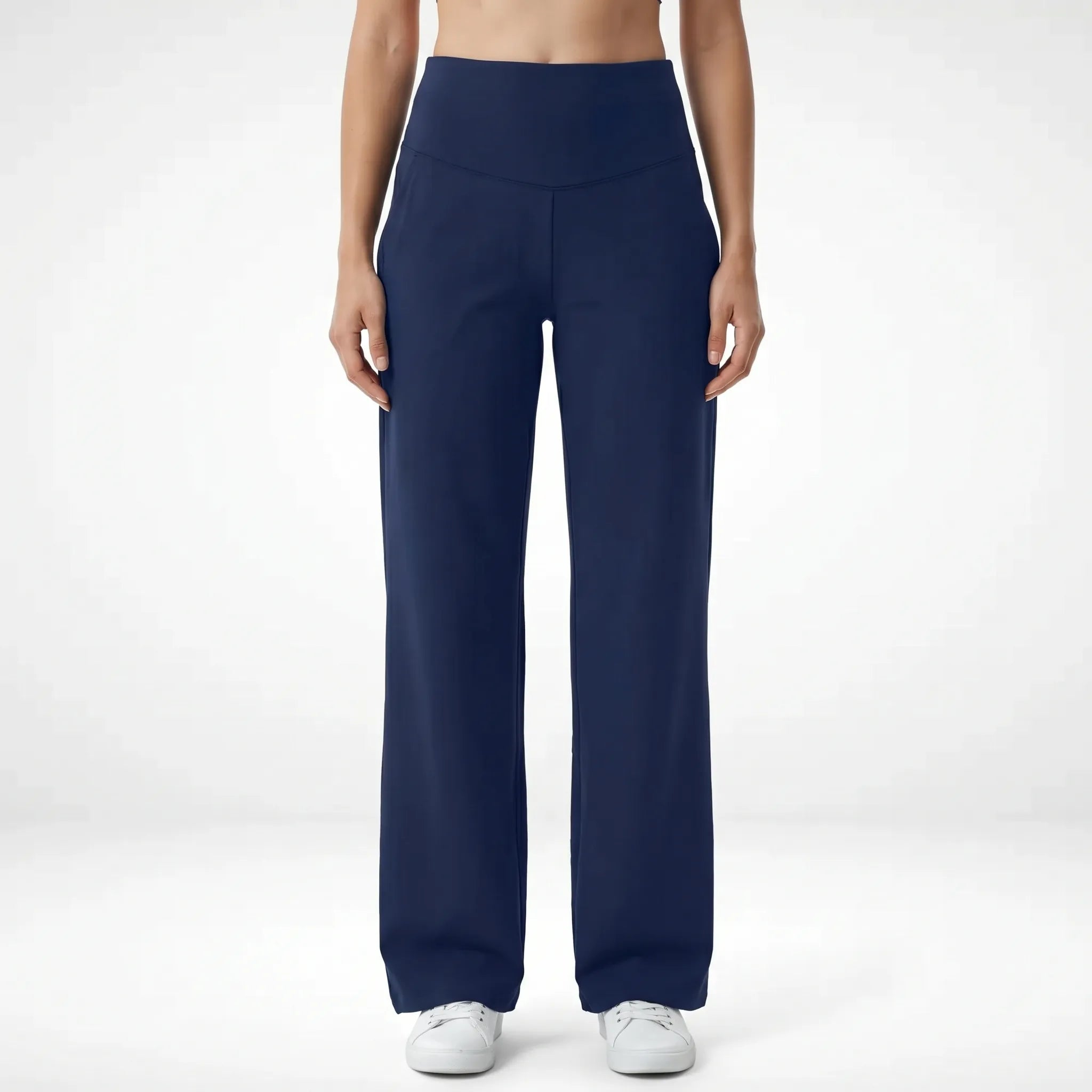 Wide Leg Pants for Women – High Waist Flared | Fluid Fabric & Pockets 1