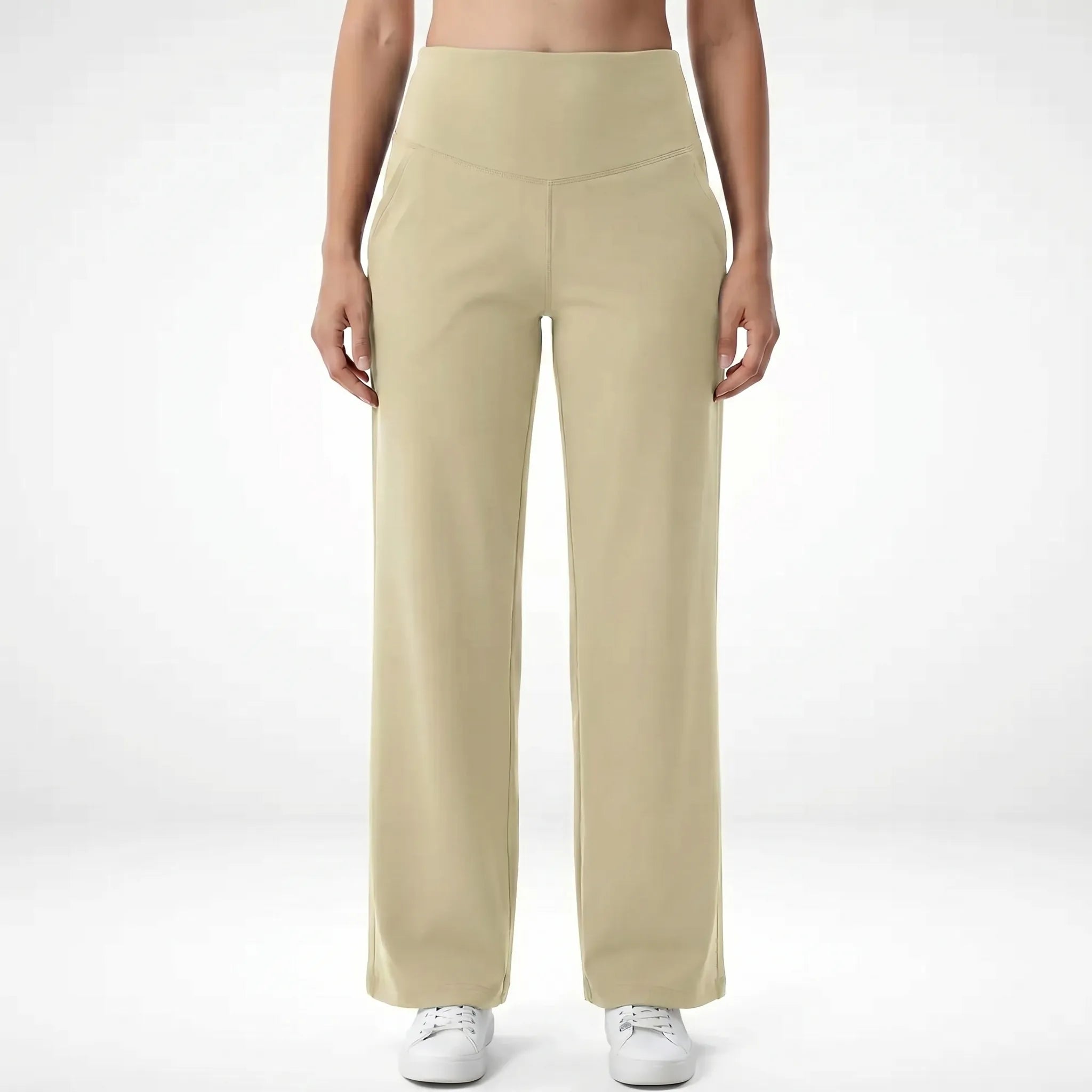 Wide Leg Pants for Women – High Waist Flared | Fluid Fabric & Pockets 10