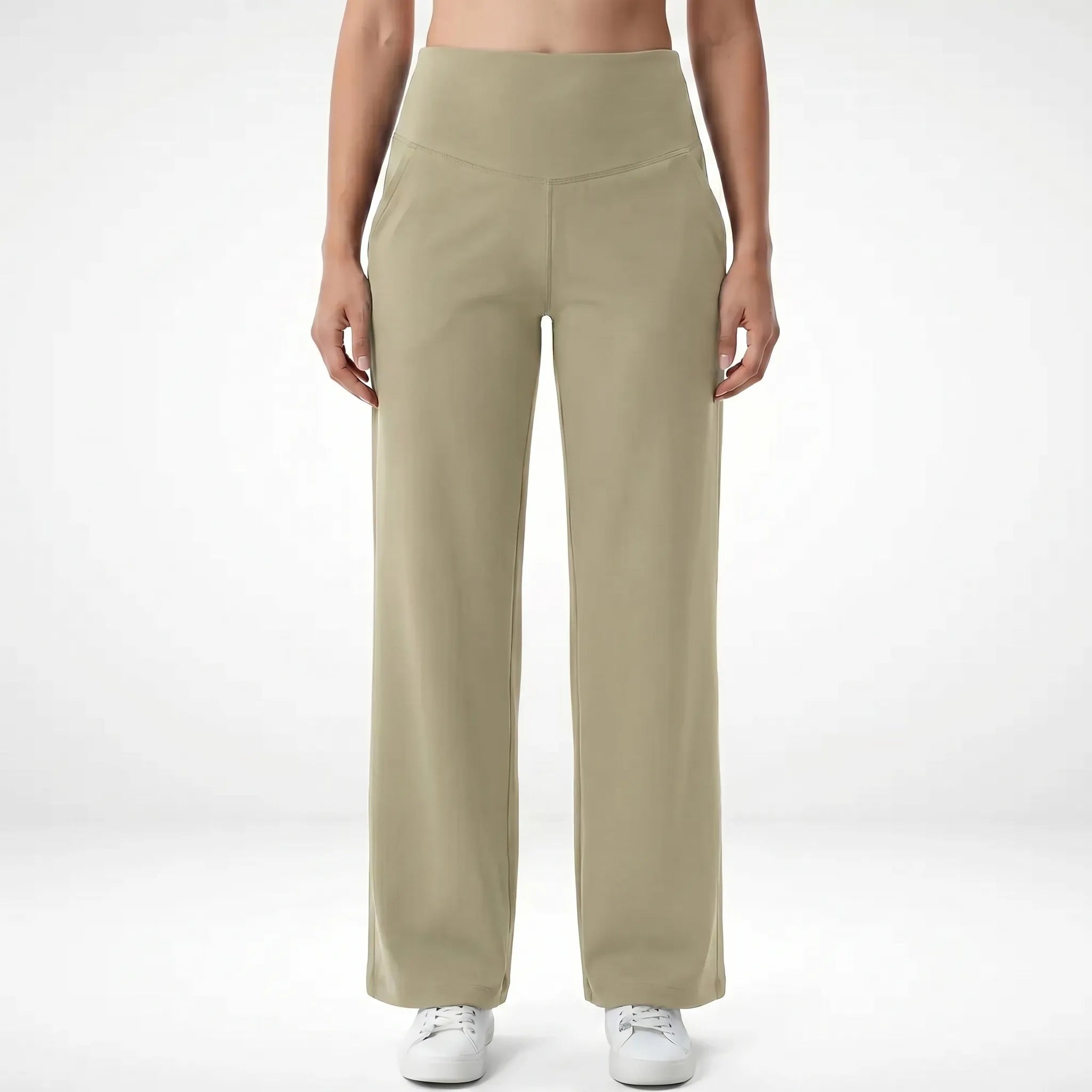 Wide Leg Pants for Women – High Waist Flared | Fluid Fabric & Pockets 5