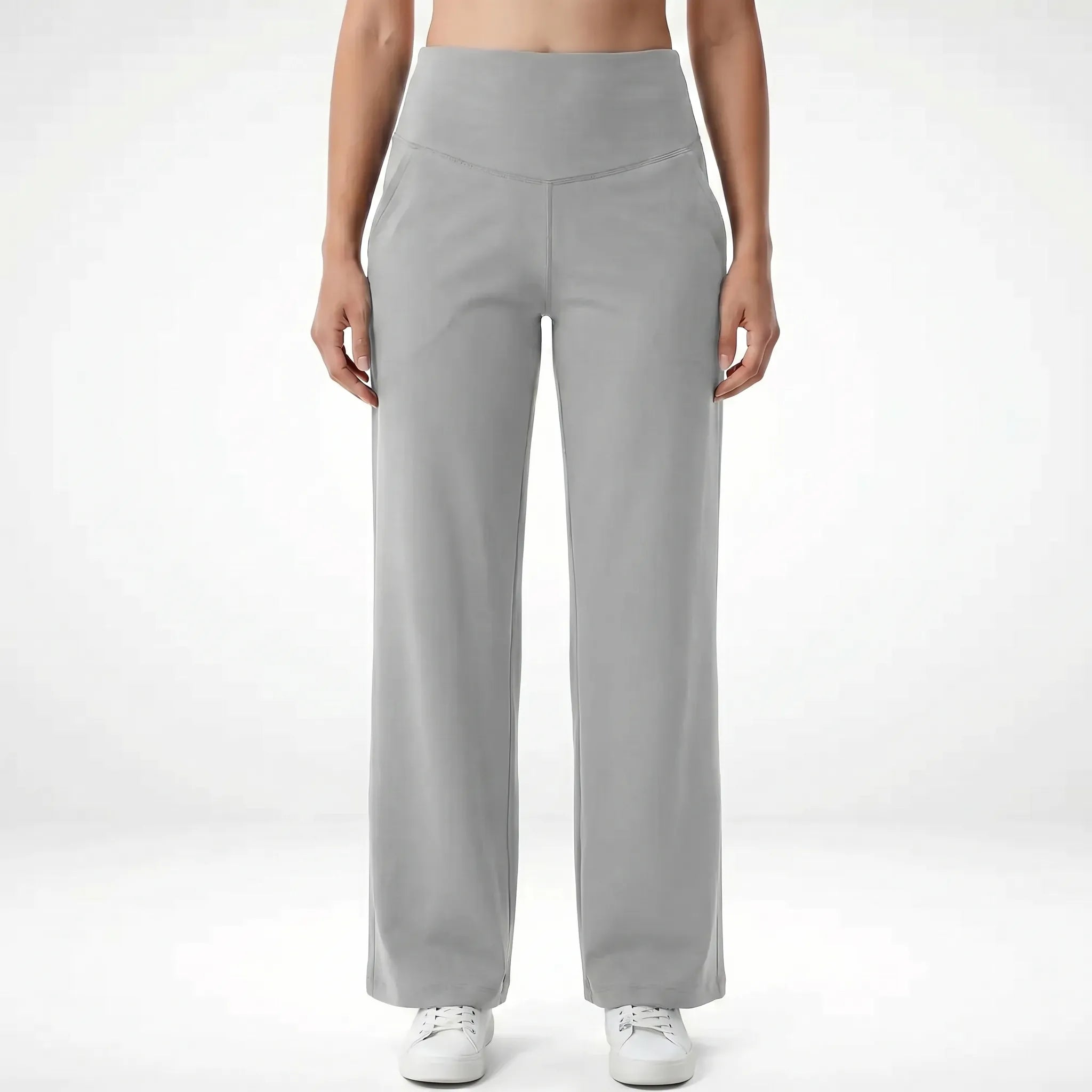 Wide Leg Pants for Women – High Waist Flared | Fluid Fabric & Pockets 7