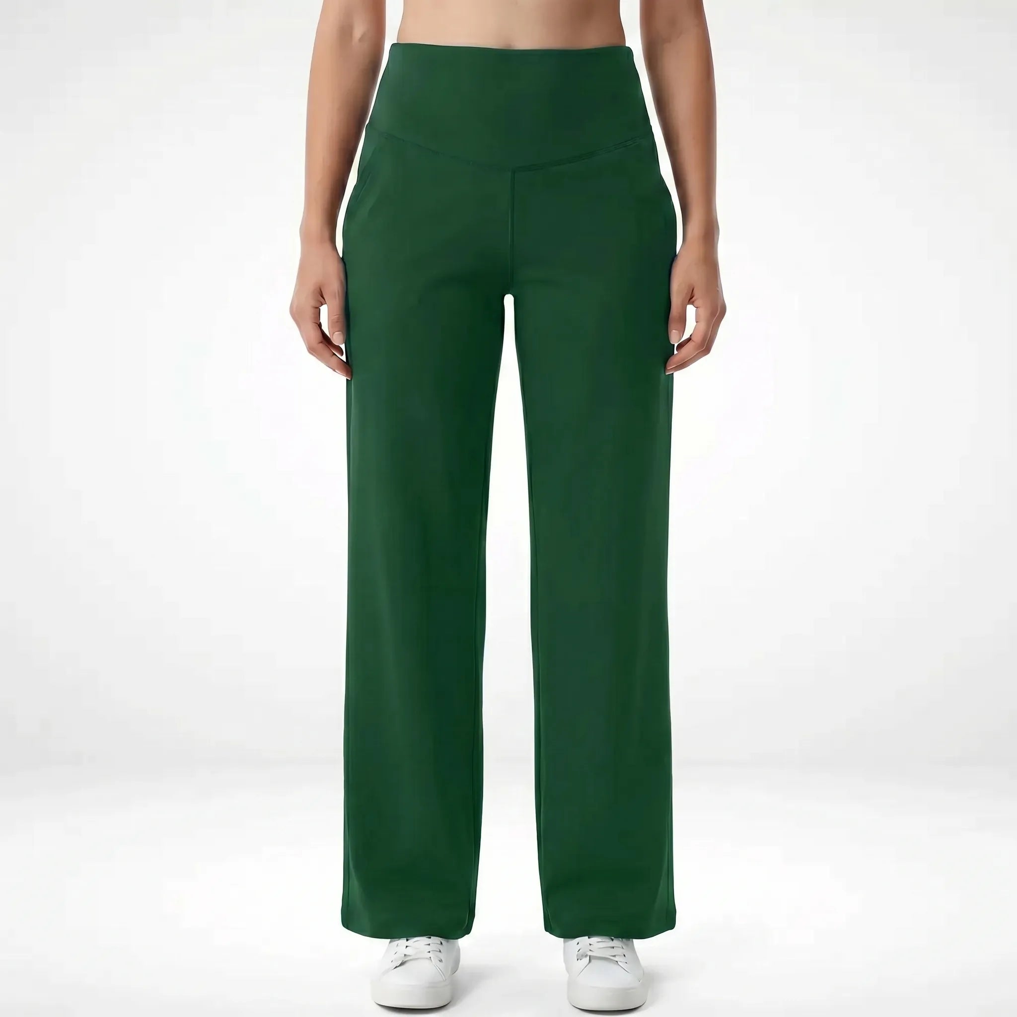 Wide Leg Pants for Women – High Waist Flared | Fluid Fabric & Pockets 9