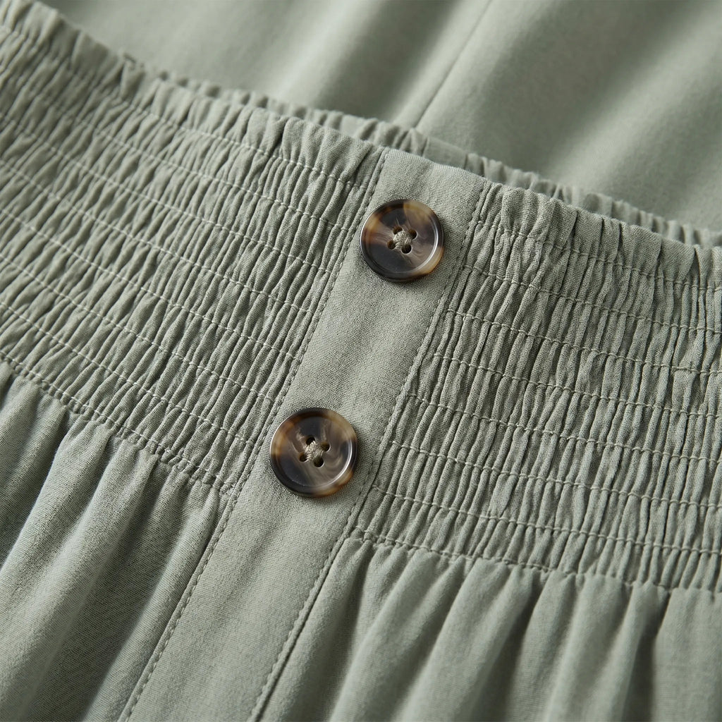 Wide Leg Pants for Women – High Waisted Smocked Waist | Flowy Lightweight Fabric 2