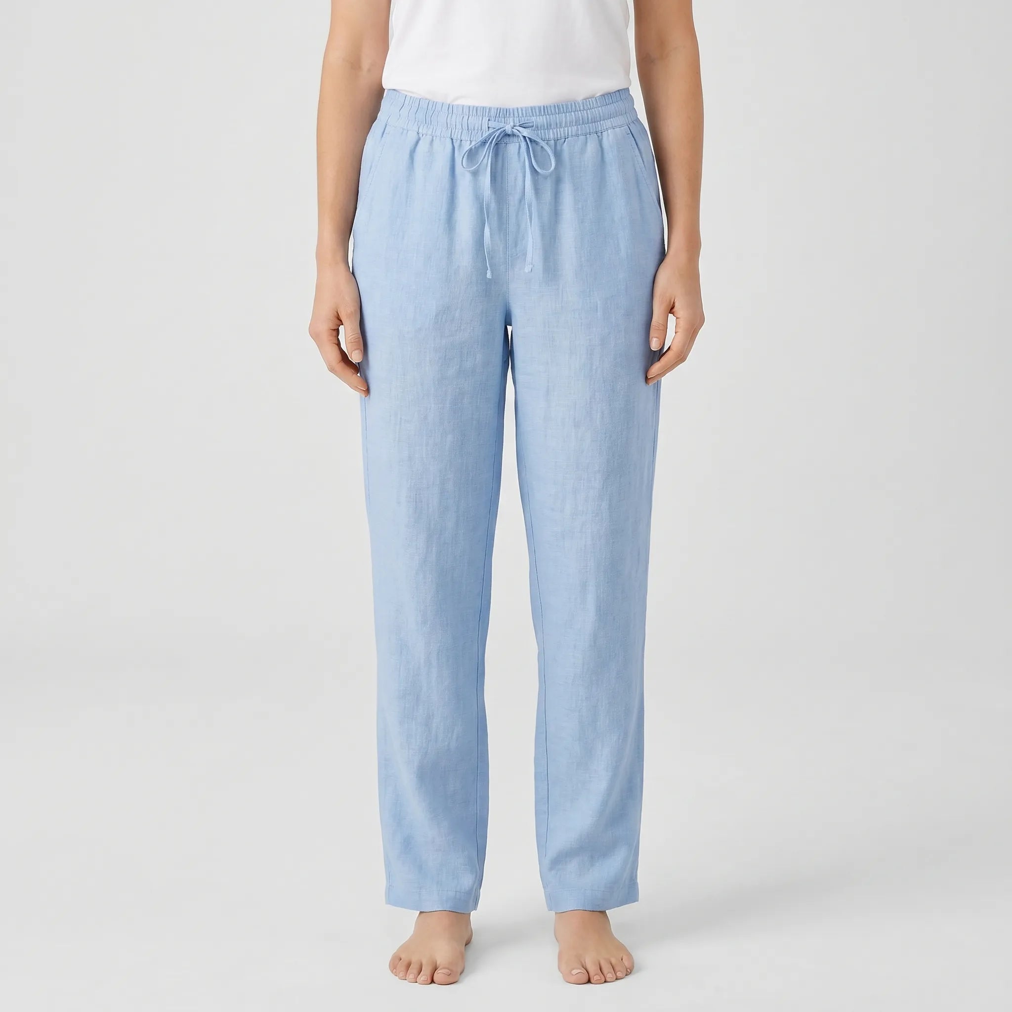 Wide Leg Pants for Women – Loose Fit with Drawstring | Breathable Fabric & Side Pockets 0