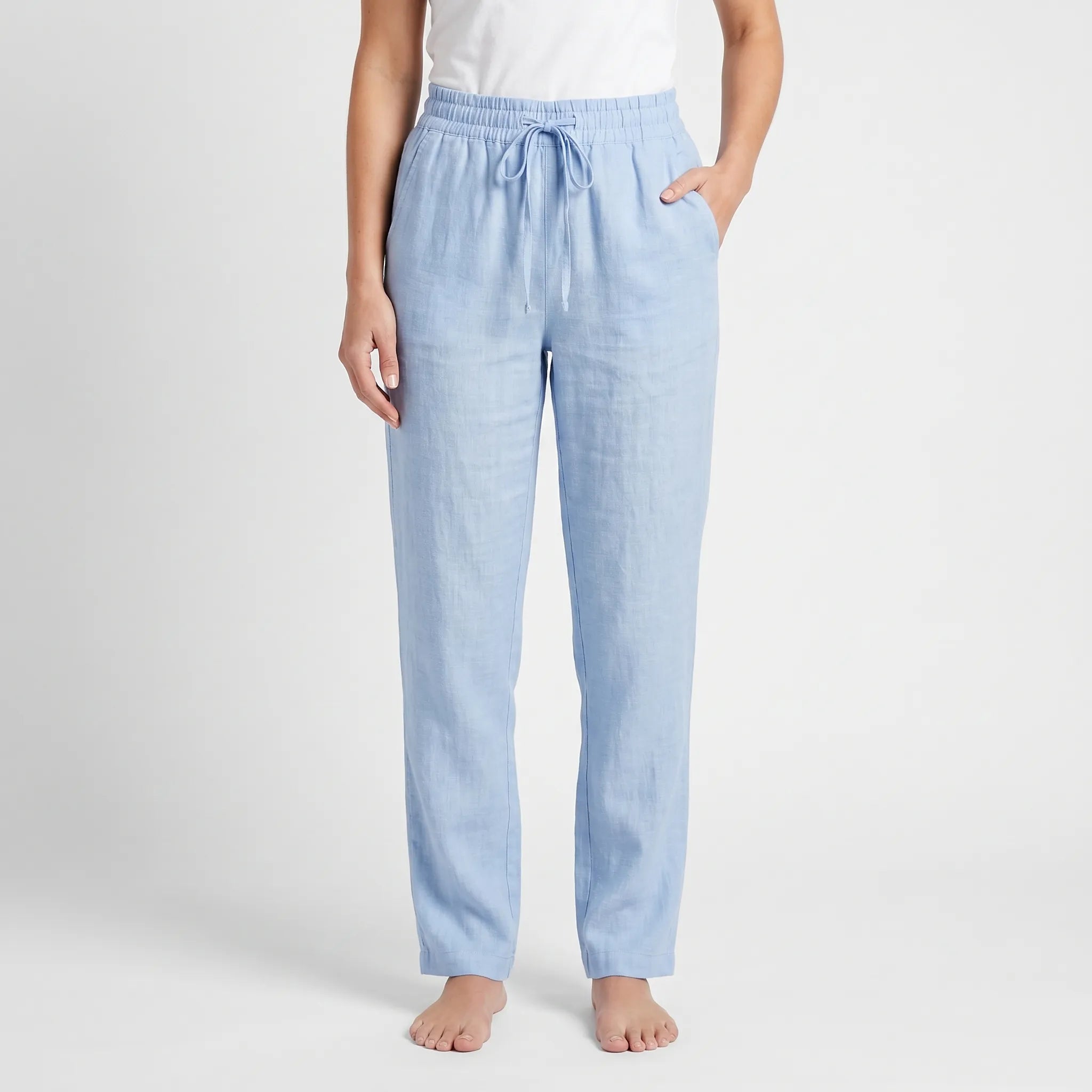 Wide Leg Pants for Women – Loose Fit with Drawstring | Breathable Fabric & Side Pockets 1