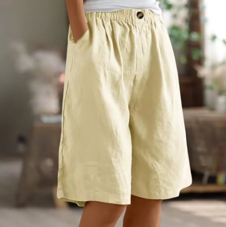 Women's Shorts – Loose Fit Above Knee | Elastic Waist & Side Pockets 2